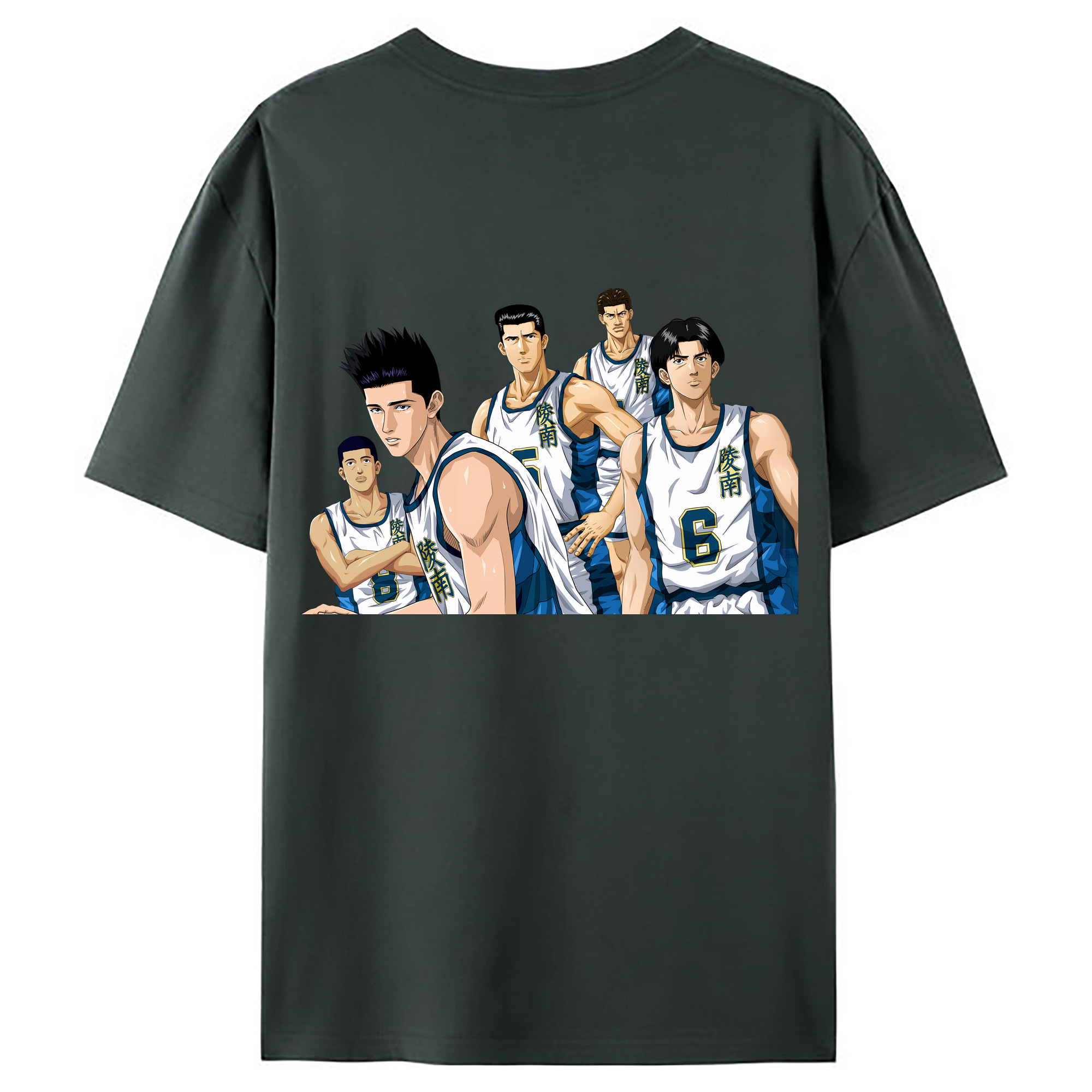 （画像用） SLAM DUNK／スラムダンク 綿100％ メンズ半袖Tシャツ（バックプリント） 通気性